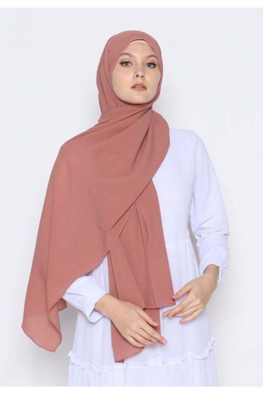 Pasmina Diamond Jahit Tepi Caramel